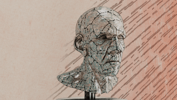 A non-photoreal Stylized Render of an old Man